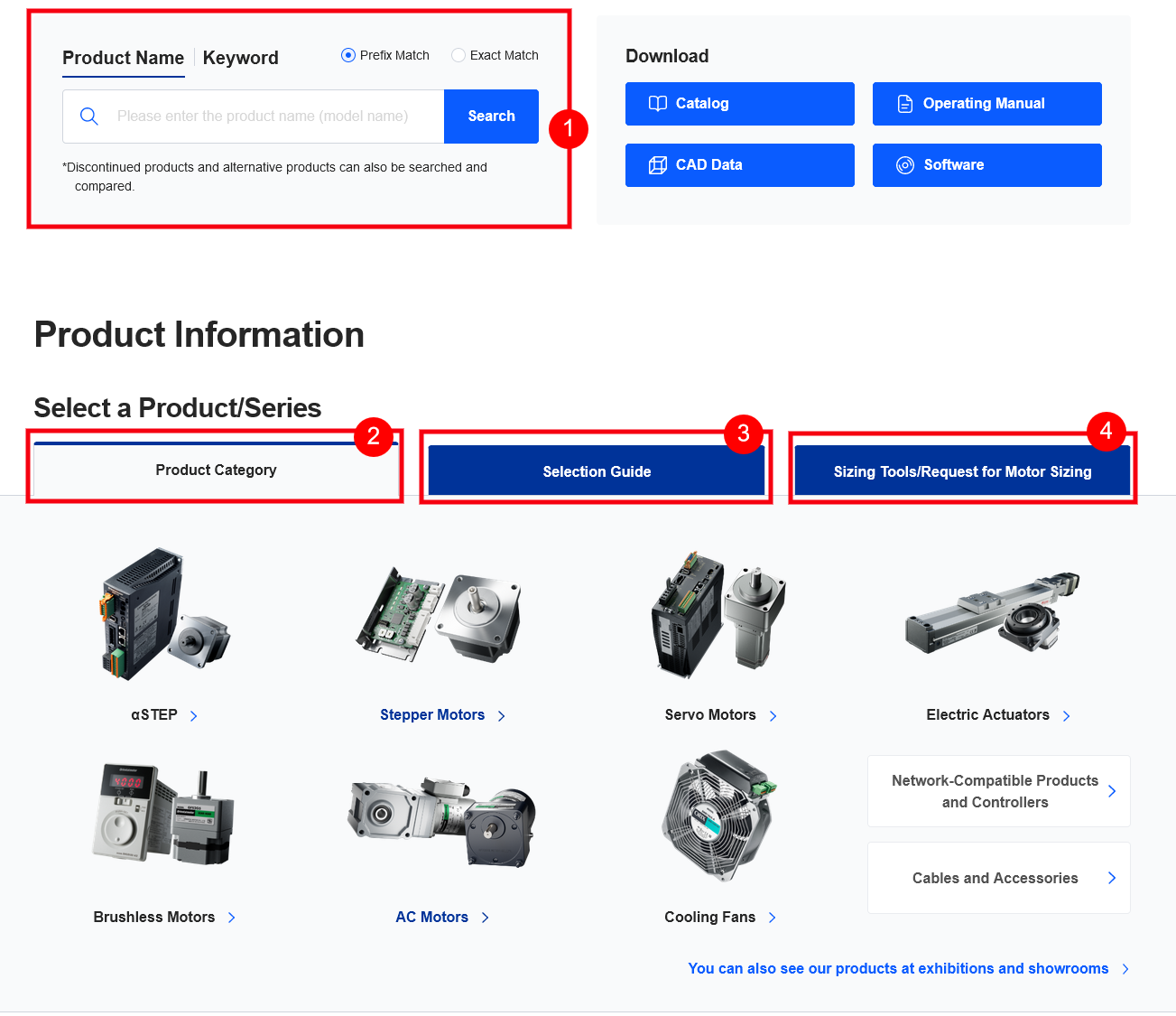 Select and find products