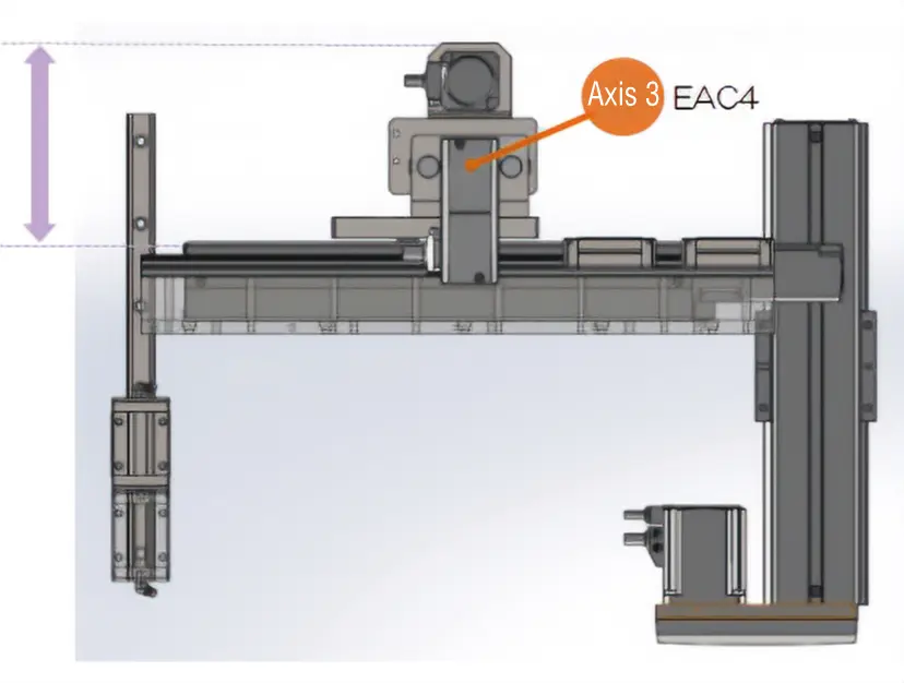 Top view of screw tightening equipment