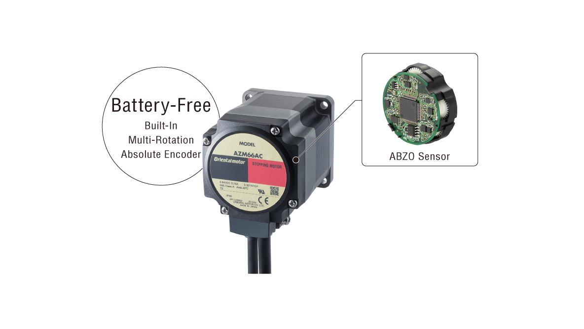 Battery-Free Built-In Multi-Rotation Absolute Encoder ABZO sensor